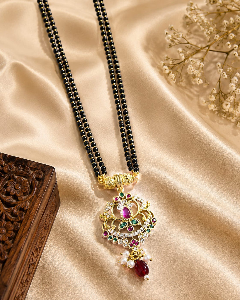 Designer  Ad pendant Peacock Mangalsutra