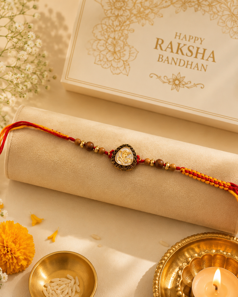 Handmade Ganesha Blessing Rakhi