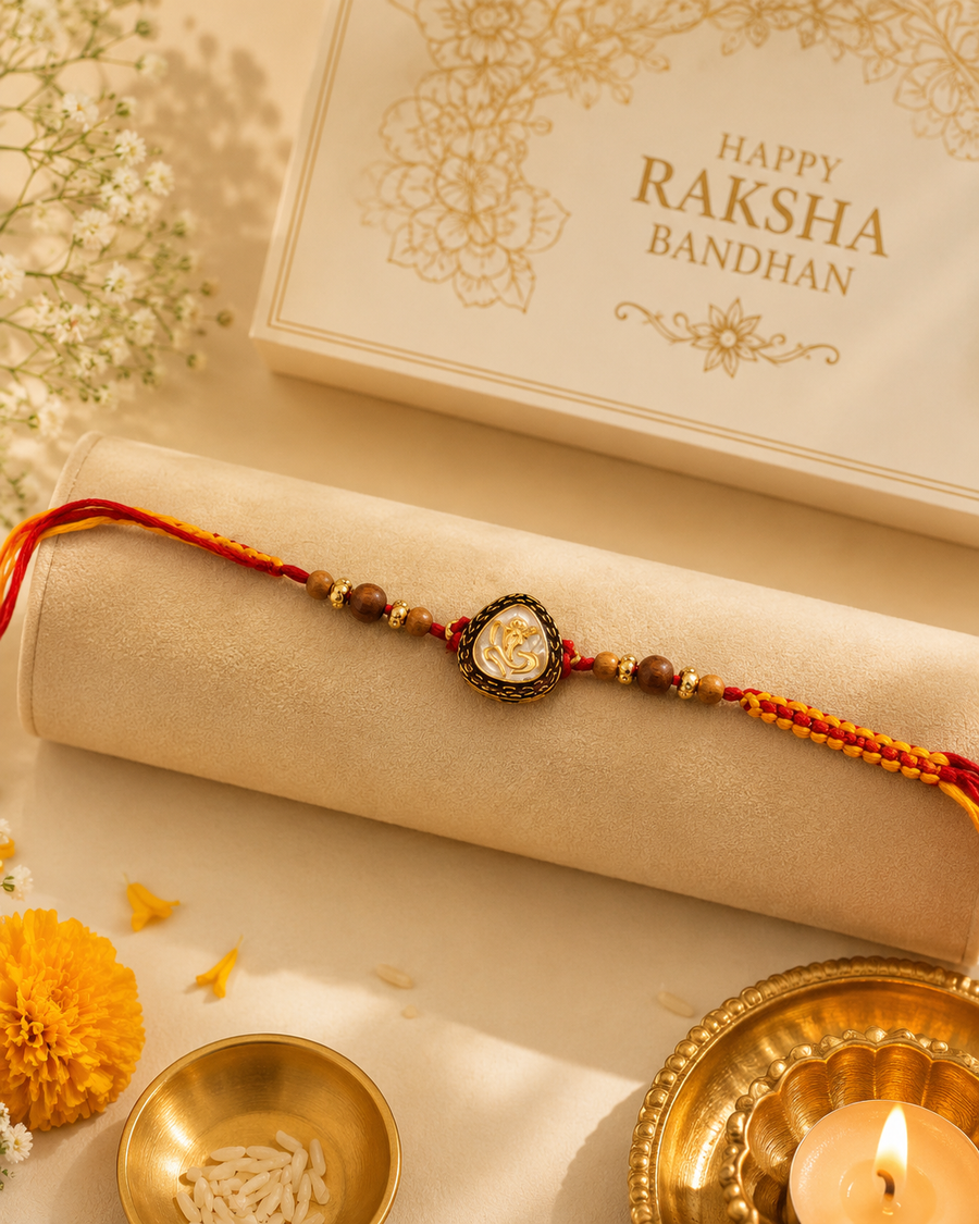 Handmade Ganesha Blessing Rakhi