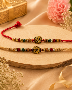 Handcrafted Festive Rakhi Duo(Combo Offer)