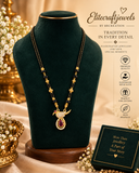 Traditional Peacock Pendant Mangalsutra without earning