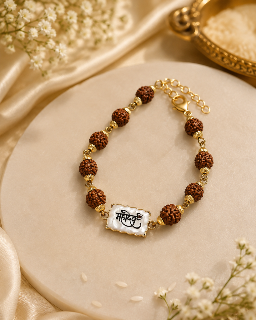 Mahadev Rudraksha Rakhi & Bracelet