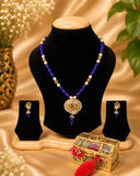 Handmade Designer Peacock Pendant set & Duldul stone beads with Nakshi beads Statement Necklace