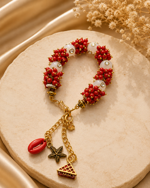 Coral Charm & Ocean Treasure Bracelet