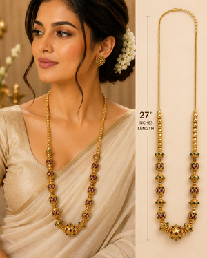 Traditional   Nakshi Beaded  & Elegant Temple Style Necklace set