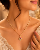 Antitranish & adjustable Blossom Stone Pendant Chain
