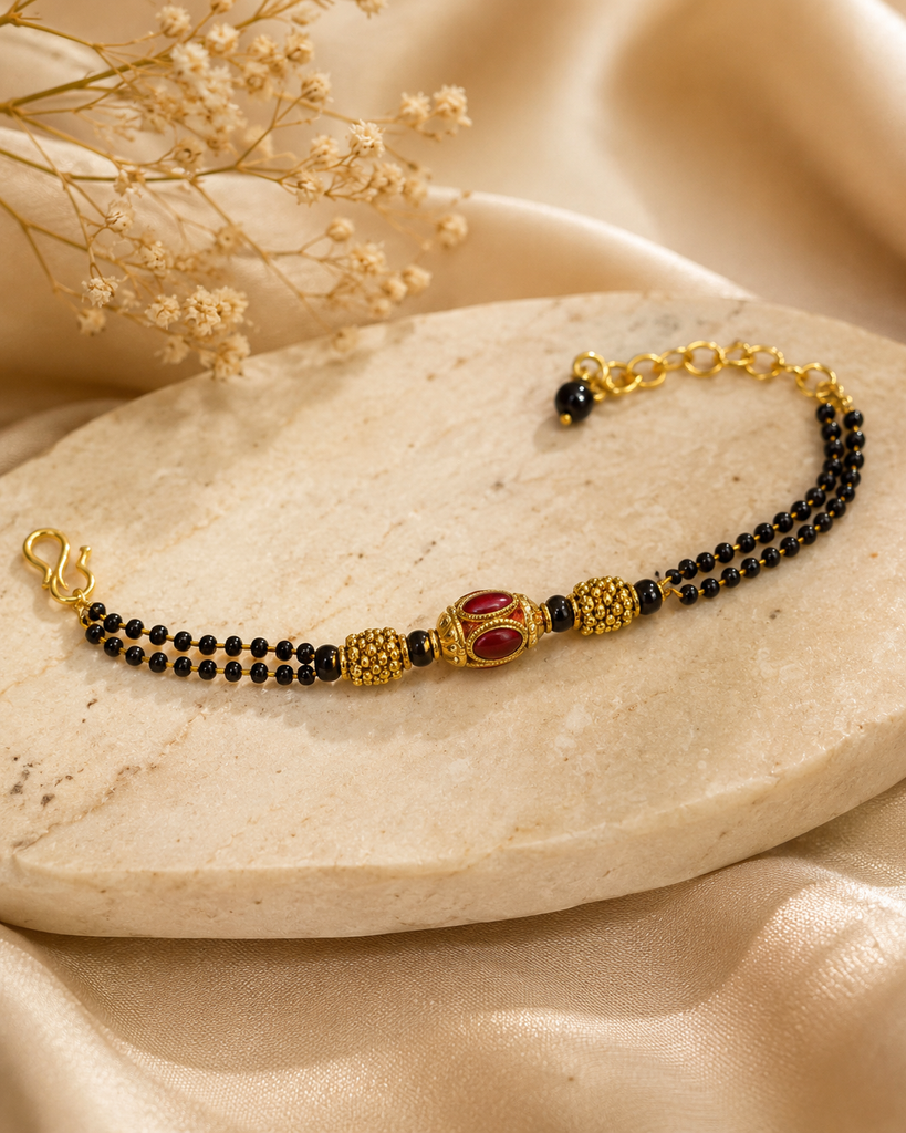 Traditional Gold Bead Bracelet Mangalsutra