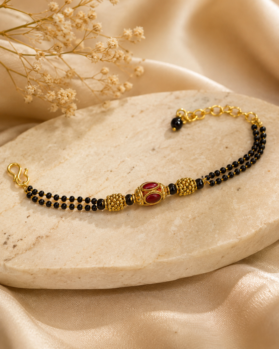 Traditional Gold Bead Bracelet Mangalsutra