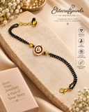 Meenakari Kundan Black Bead mangalsutra Bracelet