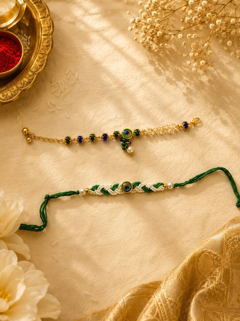 Peacock Pearl couple Rakhi