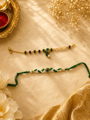 Peacock Pearl couple Rakhi