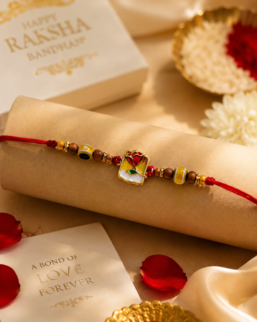 Handmade  Floral Charm Rakhi