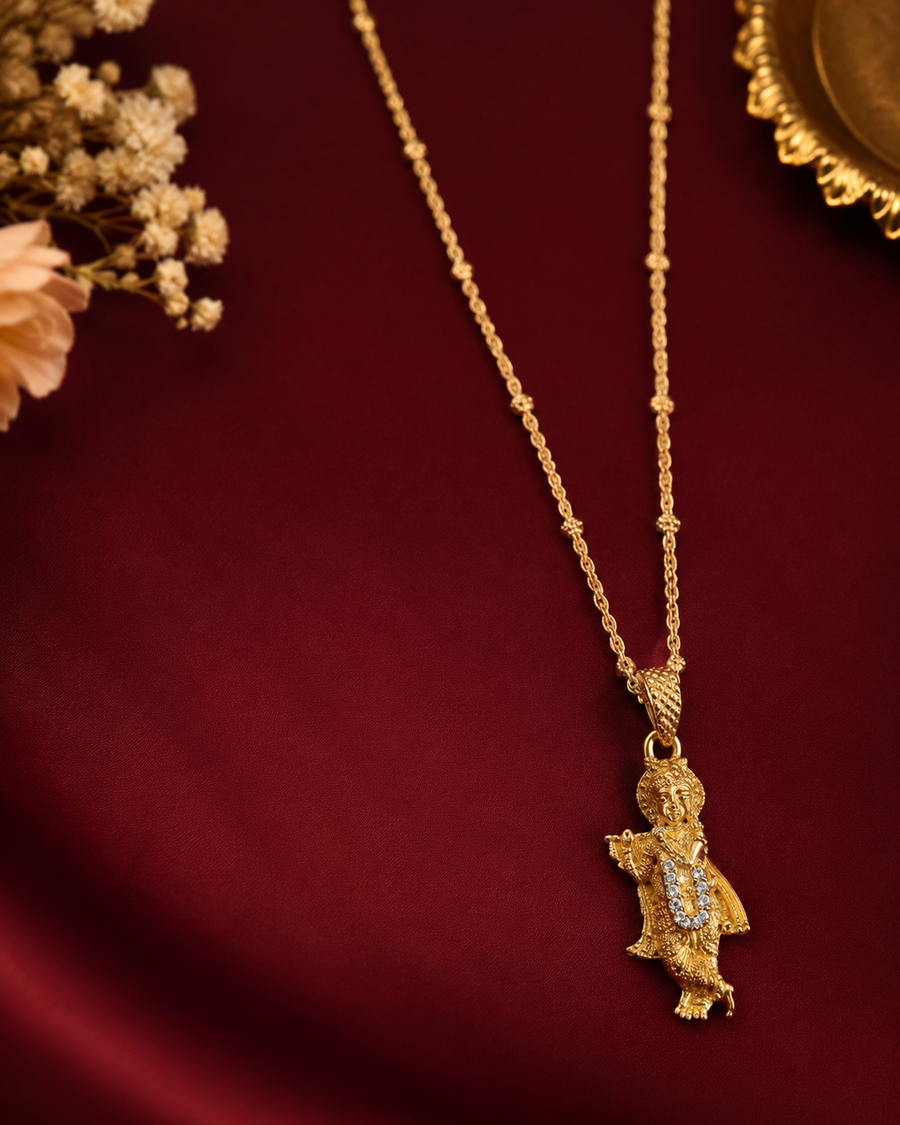 Divine Krishna Pendant& Antitranish Chain