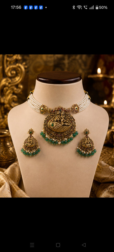 Premium Nakshi Divine pendant set choker