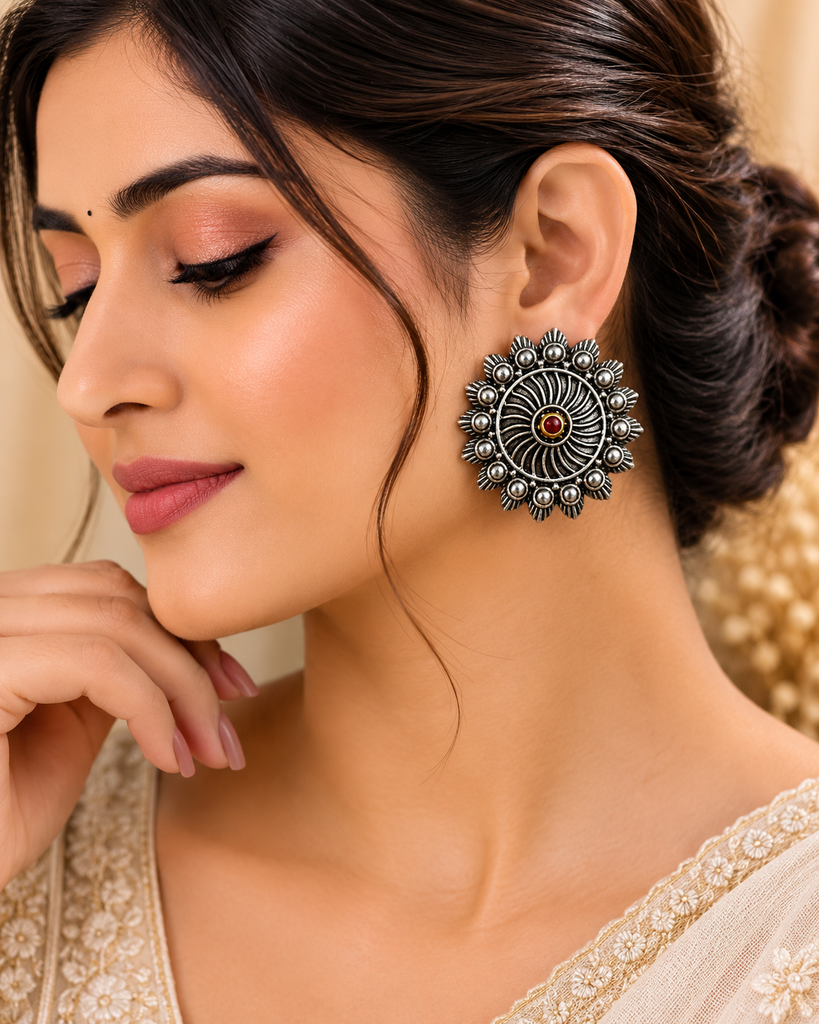 Heritage Oxidised Earrings