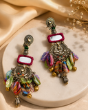 Mirror Tribal Dangler Earrings
