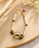 Pearl Rudraksha Designer Rakhi & Bracelet