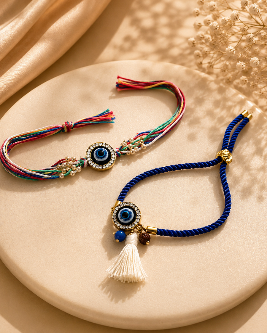 Evil Eye  Protection &  Premium Nazar Rakhi Set