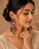 Mirror Tribal Dangler Earrings