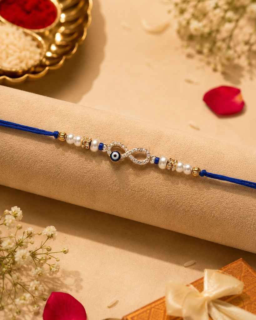 Blue Infinity Evil Eye Rakhi
