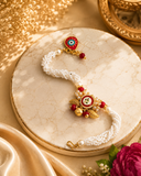 Handmade Heritage meenakari kundan &Pearl Bracelet