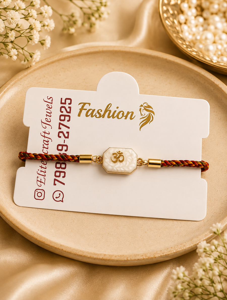 Traditional Om Rakhi & Bracelet