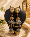 Handmade Antique Dual Tone Jhumkas