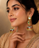 Meenakari Jhumka Drop Earrings