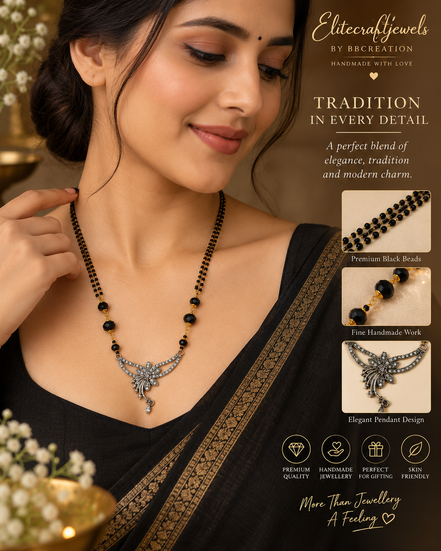 Classic Floral Pendant Mangalsutra