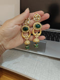 Royal Green kundan Dangler Earrings