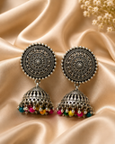 Oxidised Rainbow Jhumka Earrings