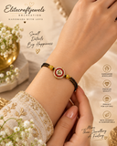 Meenakari Kundan Black Bead mangalsutra Bracelet