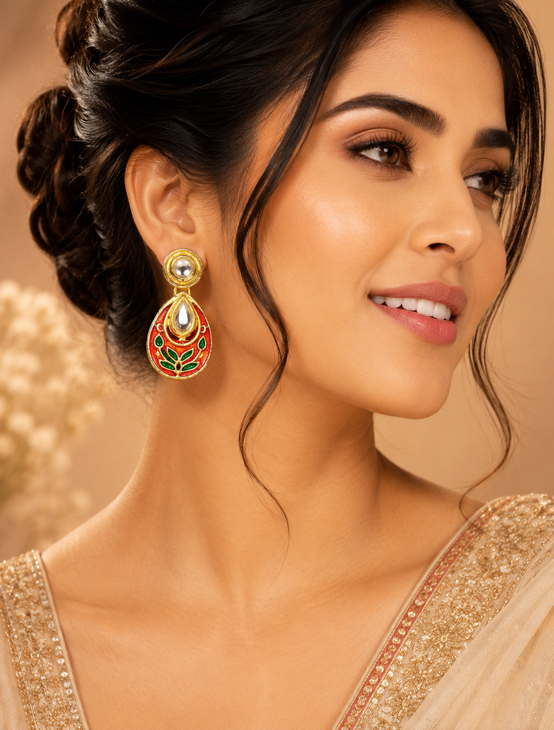 Heritage Meenakari Studs
