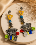 Handmade Oxidised Dangler Earrings
