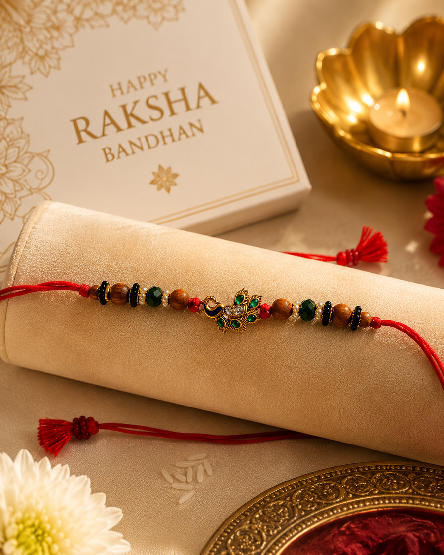 Royal Peacock Thread Rakhi