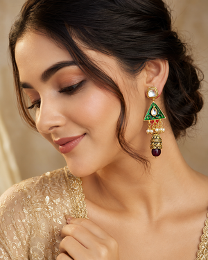 Royal Green Dangler Earrings