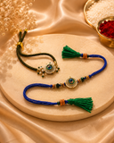 Divine Peacock Rakhi Set
