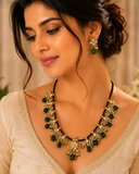 Emerald Kundan Necklace Set