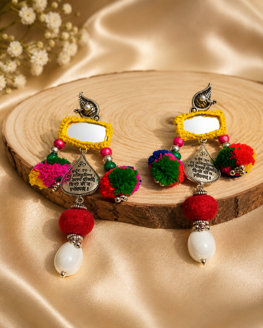 Handmade Multicolour Boho Statement Earrings
