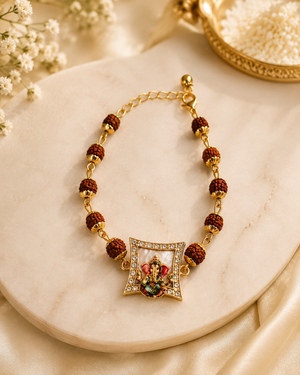 Rudraksha Ganesh Rakhi Bracelet