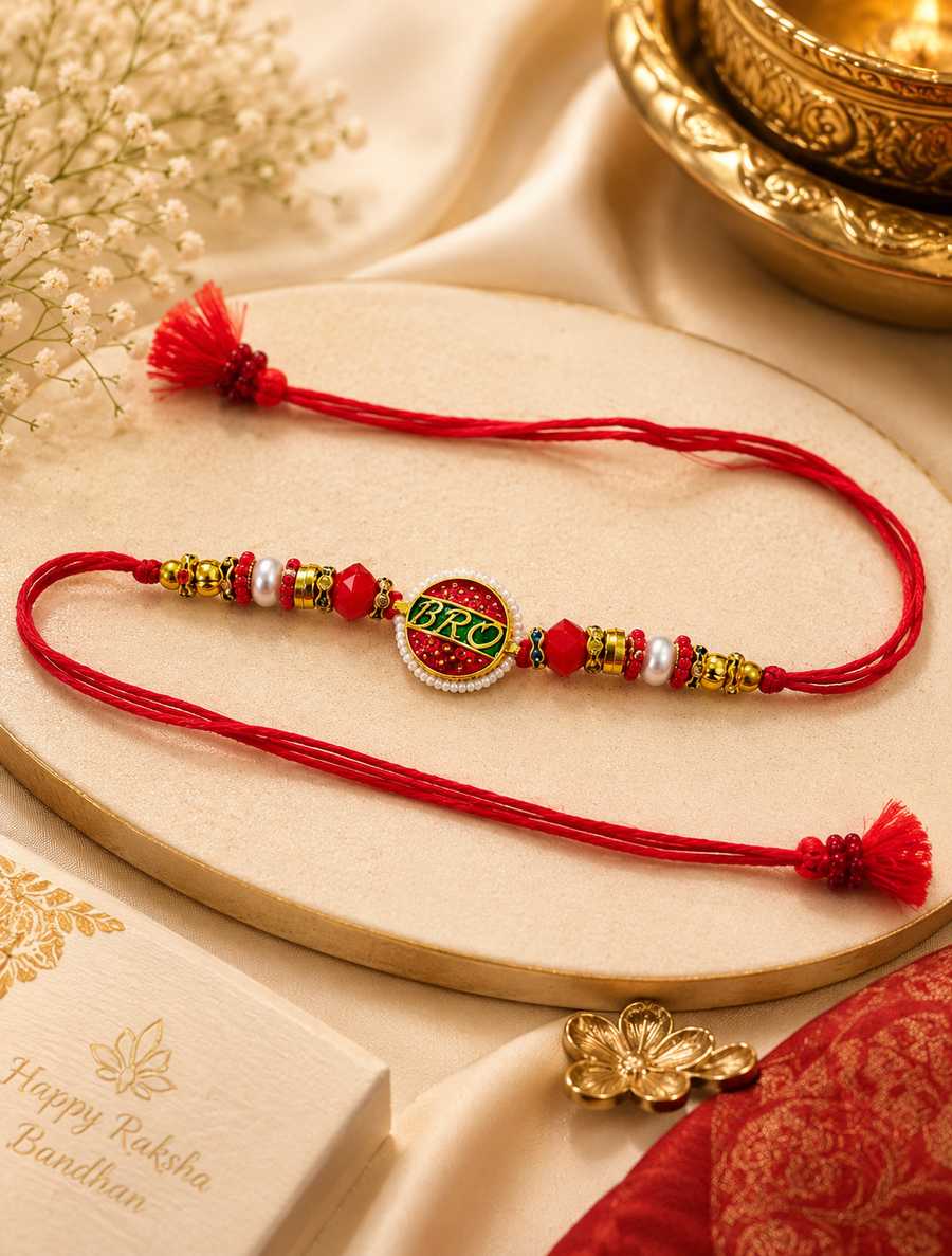 Brother Love &Classic Bro  Kundan Rakhi