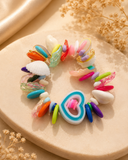 Ocean Charm & Pastel Shell & Rainbow Beach Bracelet