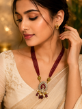 Ruby Beaded Pendant set